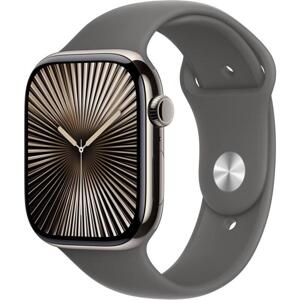 Apple Watch Series 10 Cellular 42mm Natural Titanium Grey Sport Band S/M
