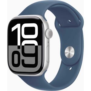 Apple Watch Series 10 Cellular 46mm Silver Aluminium Denim Sport Band M/L