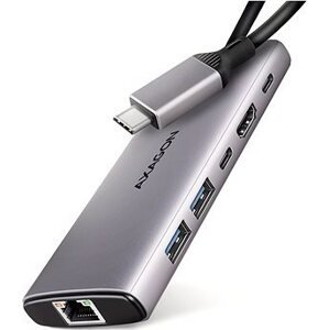 AXAGON HMC-6G2L 6-in-1 Hub, USB-C 10 Gbps, 2× USB-A, 1× USB-C, HDMI 4k/60 Hz, RJ-45, PD 100 W