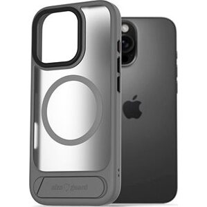 AlzaGuard Matte Case with Stand Compatible with MagSafe for iPhone 16 Pro Max sivý