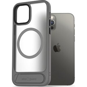 AlzaGuard Matte Case with Stand Compatible with MagSafe for iPhone 12/12 Pro sivý
