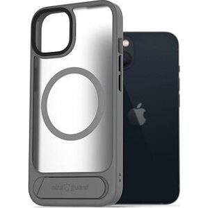 AlzaGuard Matte Case with Stand Compatible with MagSafe for iPhone 13 sivý