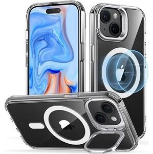 ESR Classic Hybrid Case with Stash Stand (HaloLock), Compatible with iPhone 15 Plus, Clear