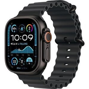 Apple Watch Ultra 2 49 mm Čierny titán s čiernym oceánskym remienkom