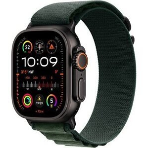 Apple Watch Ultra 2 49 mm Čierny titán s tmavo zeleným alpským ťahom – Small