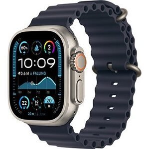 Apple Watch Ultra 2 49 mm Prírodný titán s námornícky modrým oceánskym remienkom