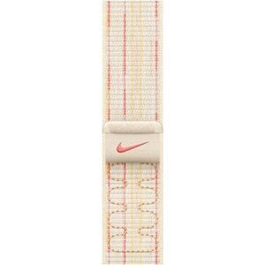 Apple Watch 46 mm hviezdno biely/ružový prevliekací športový remienok Nike
