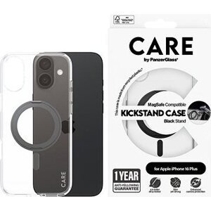 PanzerGlass CARE kryt Apple iPhone 16 Plus MagSafe KickStand priehľadný/čierny