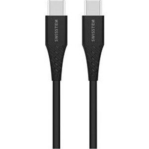 Swissten kábel TPE USB-C/USB-C Power Delivery 5 A (100 W) 1,5 m čierny