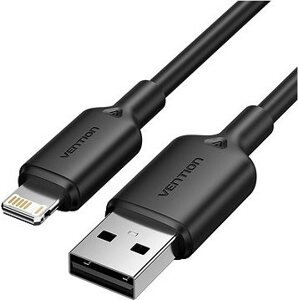 Vention USB 2.0 Type-A Male to Lightning Male 2.4A Cable 2M Black PVC Type
