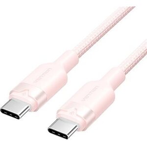 Vention USB 2.0 Type-C Male to Type-C Male 3A Cable 2M Pink Aluminum Alloy Type