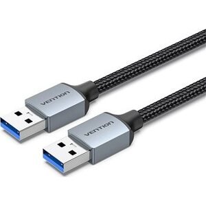 Vention Cotton Braided USB 3.0 A Male to A Male Cable 2 m Gray Aluminum Alloy Type