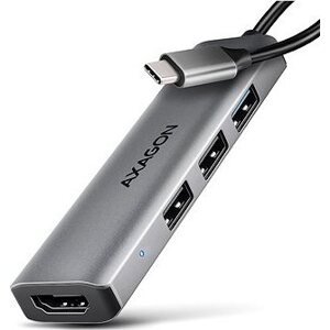 AXAGON HMC-H3A, STARTER 4-in-1 Hub, USB-C 5 Gbps, 3× USB-A, HDMI 4k/30 Hz, USB-C cable 15 cm