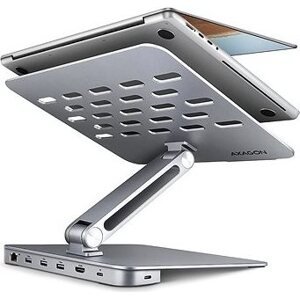 AXAGON HMC-STND stand for 10" – 16" laptops & USB-C 5 Gbps hub, 3× USB-A, HDMI 4K/60 Hz, RJ-45, PD 100 W