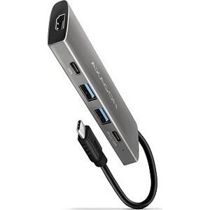 AXAGON HMC-5G21 5-in-1 Hub, USB-C 10 Gbps, 2× USB-A, 2× USB-C, HDMI 4k/30 Hz, PD 60 W, USB-C cable 13 cm