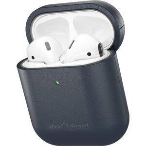 AlzaGuard Genuine Leather Case na AirPods 1. a 2. generácie – modré