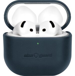 AlzaGuard Genuine Leather Case na AirPods 4 modré