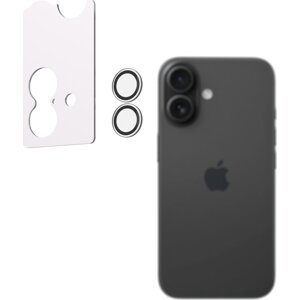 AlzaGuard Elite Lens Protector pre iPhone 16/16 Plus číre s inštalačným rámčekom