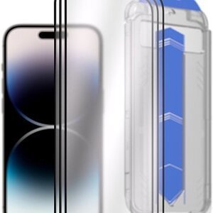 AlzaGuard 2.5D Glass EasyFit DustFree na iPhone 14 Pro – 3 ks v balení s aplikátorom