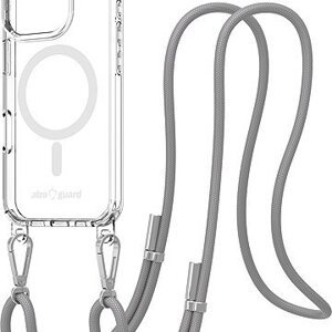 AlzaGuard Luxe Detach Lanyard Case Compatible with MagSafe for iPhone 16 Pro sivý