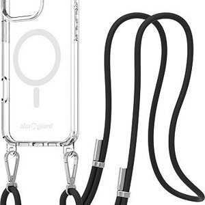 AlzaGuard Luxe Detach Lanyard Case Compatible with MagSafe for iPhone 16 Pro Max čierny