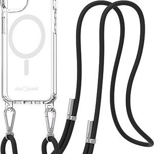 AlzaGuard Luxe Detach Lanyard Case Compatible with MagSafe for iPhone 14 čierny