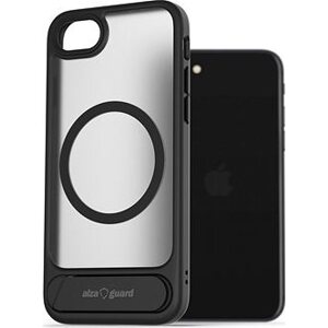 AlzaGuard Matte Case with Stand Compatible with MagSafe for iPhone 7/8/SE 2020/SE 2022 čierny