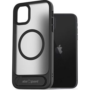 AlzaGuard Matte Case with Stand Compatible with MagSafe for iPhone 11 čierny