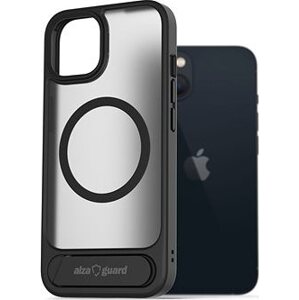 AlzaGuard Matte Case with Stand Compatible with MagSafe for iPhone 13čierny
