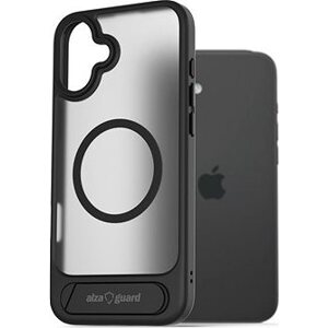AlzaGuard Matte Case with Stand Compatible with MagSafe for iPhone 16 Plus čierny