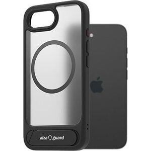 AlzaGuard Matte Case s Stand Compatible with MagSafe na iPhone 16e čierny