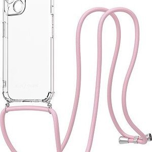 AlzaGuard Luxe Lanyard Case na iPhone 15 ružový