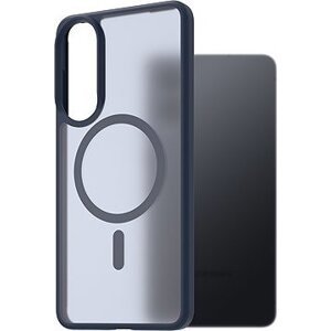 AlzaGuard Matte Case Compatible with Magsafe pre Samsung Galaxy S25 EDGE tmavomodrý