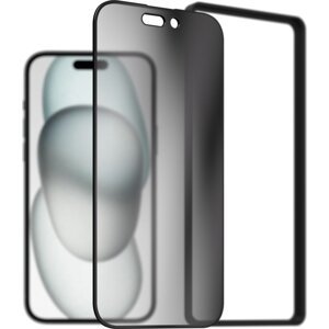 AlzaGuard 2.5D FullCover Privacy Glass Protector pre iPhone 15 s inštalačným rámčekom