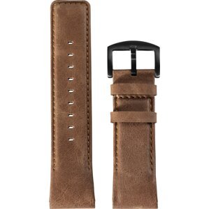 AlzaGuard Genuine Leather Band na Garmin QuickFit 22 mm – sedlovo hnedý