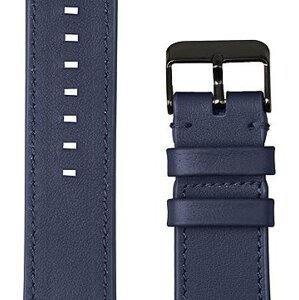 AlzaGuard Genuine Leather Band na Apple Watch 38/40/41/42 mm – modrý