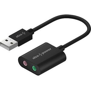 AlzaPower USB-A External Sound Card 4030 čierna