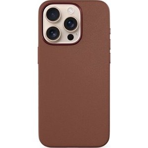 Epico Mag+ kožený kryt iPhone 16 Pro – hnedý