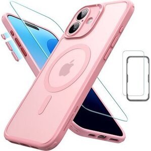 ESR Classic Pro Case (HaloLock) Sada, Compatible with iPhone 16 Plus, Frosted Frosted Pink
