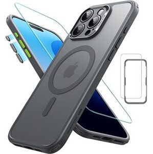 ESR Classic Pro Case (HaloLock) Set, Compatible with iPhone 16 Pro Max, Frosted Grey