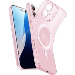 ESR Zero Clear Case (HaloLock), Compatible with iPhone 16 Plus, Frosted Pink