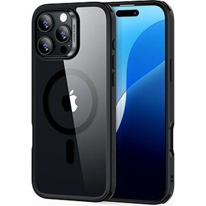 ESR Classic Hybrid Case (HaloLock), Compatible with iPhone 16 Pro, Clear Black