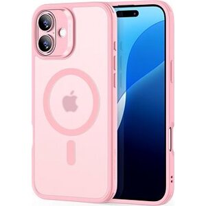 ESR Classic Hybrid Case (HaloLock), Compatible with iPhone 16 Plus, Frosted Pink