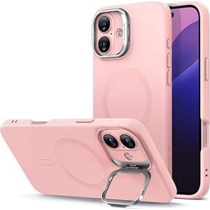 ESR Cloud Soft Case with Stash Stand (HaloLock), Compatible with iPhone 16 Plus, Pink