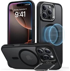 ESR Classic Hybrid Case with Stash Stand (HaloLock), Compatible with iPhone 16 Pro Max, Frosted Blac