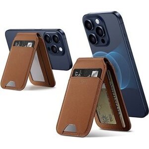 ESR HaloLock Vegan Leather Wallet Stand – Tan Suede