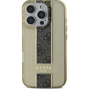 Guess IML Middle 4G Stripe Zadný Kryt na iPhone 16 Pro Brown