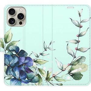 iSaprio Flip pouzdro Blue Flowers pro iPhone 16 Pro Max