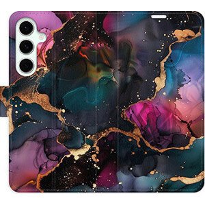 iSaprio Flip puzdro Dark Marble pre Samsung Galaxy S24 FE