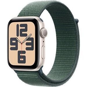 Apple Watch SE Cellular 40 mm Hviezdno biely hliník s jazerno zeleným športovým remienkom